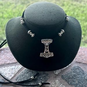 Thor hammer adjustable necklace stainless steel material for men or women